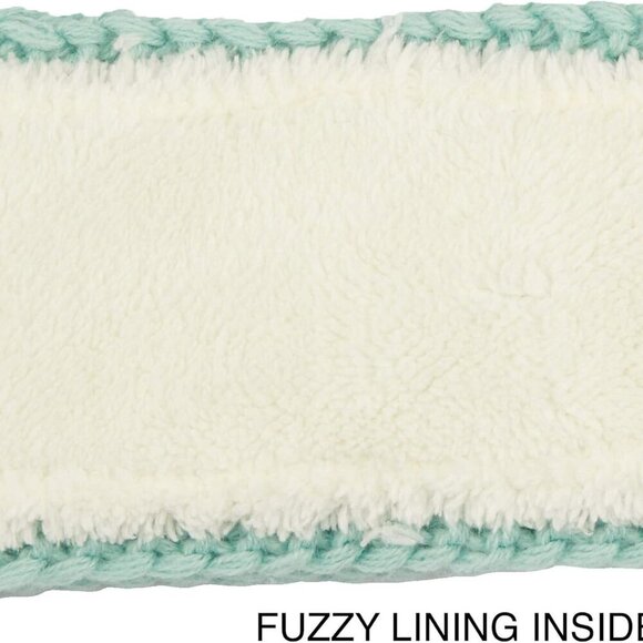 Winter Fuzzy Fleece Lined Thick Knitted Diagonal Stripes Criss-Cross Pattern Hea - Picture 3 of 3